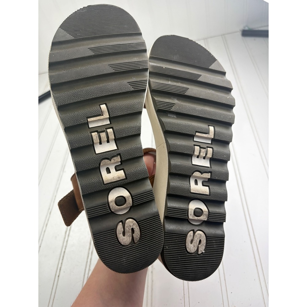 Sorel Joanie II Cameron Slingback Leather Wedge Sandals Women's Size 8.5 - Picture 6 of 10